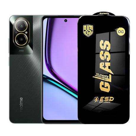 Folie de Protectie pentru Realme C67, Vivimall, Sticla Securizata ESD, Margini Negre, Rezistenta la Zgirieturi, Antistatica, 0.35 mm, Transparenta - vivimall.ro