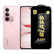 Folie protecție Realme C75x din sticlă securizată ESD, 0.35 mm, margini negre, vedere frontală