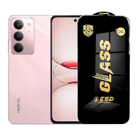 Folie de Protectie pentru Realme C75x, Vivimall, Sticla Securizata ESD, Margini Negre, Rezistenta la Zgirieturi, Antistatica, 0.35 mm, Transparenta - vivimall.ro