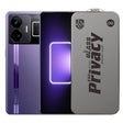 Sticlă securizată ESD antistatică pentru Realme GT3, model Super-X Privacy OG, margini negre, vedere frontală