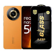 Folie sticlă securizată ESD pentru Realme Narzo 60, 0.35 mm, margini negre, vedere frontală