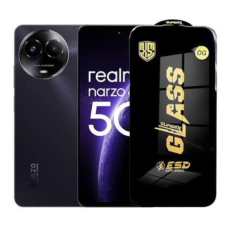 Folie de Protectie pentru Realme Narzo 60x, Vivimall, Sticla Securizata ESD, Margini Negre, Rezistenta la Zgirieturi, Antistatica, 0.35 mm, Transparenta - vivimall.ro
