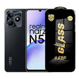 Folie protecție sticlă securizată ESD pentru Realme Narzo N53, margini negre, 0.35 mm, vedere frontală