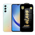 Folie sticlă securizată ESD pentru Samsung Galaxy A34, margini negre, grosime 0.35 mm, vedere frontală