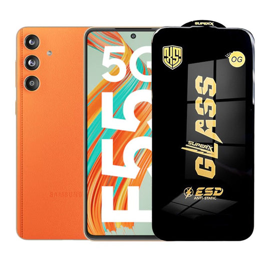 Folie de Protectie pentru Samsung Galaxy F55, Vivimall, Sticla Securizata ESD, Margini Negre, Rezistenta la Zgirieturi, Antistatica, 0.35 mm, Transparenta - vivimall.ro