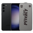 Folie de Protectie pentru Samsung Galaxy S23+, Vivimall, Sticla Securizata ESD Antistatica, Super-X Privacy OG, Margini Negre, 0.30 mm, Transparent Inchis - vivimall.ro