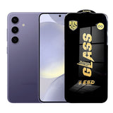 Folie sticlă securizată ESD pentru Samsung Galaxy S24, grosime 0.35 mm, margini negre, vedere frontală