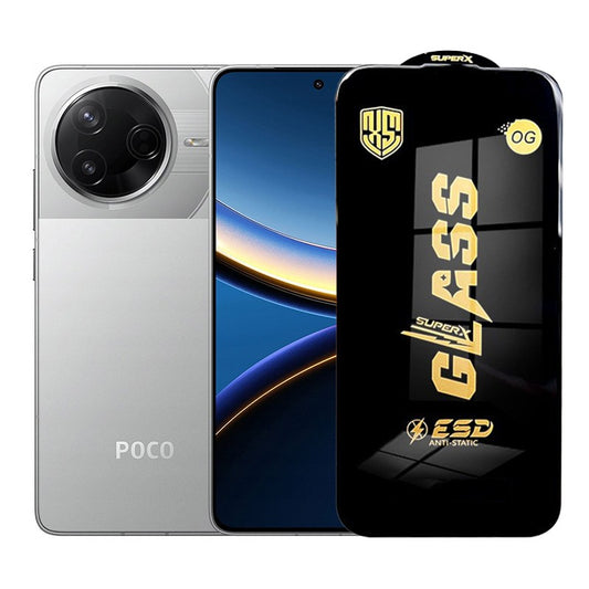 Folie de Protectie pentru Xiaomi Poco F7 Pro, Vivimall, Sticla Securizata ESD, Margini Negre, Rezistenta la Zgirieturi, Antistatica, 0.35 mm, Transparenta - vivimall.ro