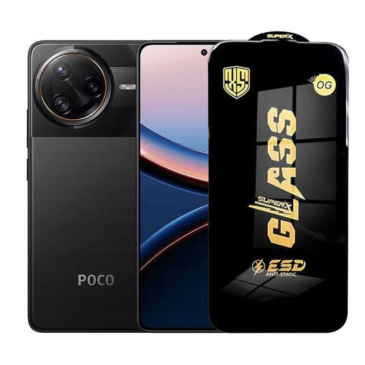 Folie de Protectie pentru Xiaomi Poco F7 Ultra, Vivimall, Sticla Securizata ESD, Margini Negre, Rezistenta la Zgirieturi, Antistatica, 0.35 mm, Transparenta - vivimall.ro