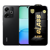 Folie sticlă securizată ESD pentru Xiaomi Redmi 13x, 0.35 mm, margini negre, vedere frontală