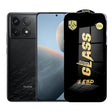 Folie sticlă securizată ESD pentru Xiaomi Redmi K70E, grosime 0.35 mm, margini negre, vedere frontală