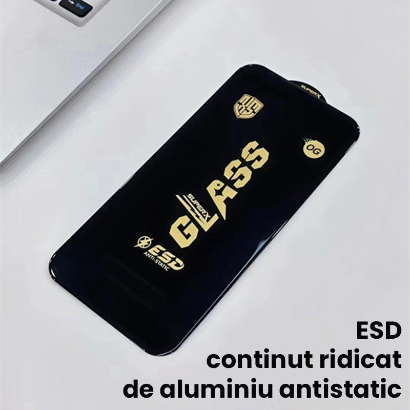 Folie de Protectie pentru Xiaomi Redmi Note 12 Pro, Vivimall, Sticla Securizata ESD, Margini Negre, Rezistenta la Zgirieturi, Antistatica, 0.35 mm, Transparenta - vivimall.ro