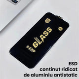 Folie de Protectie pentru Xiaomi Redmi Note 12 Pro, Vivimall, Sticla Securizata ESD, Margini Negre, Rezistenta la Zgirieturi, Antistatica, 0.35 mm, Transparenta - vivimall.ro