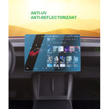Folie de Sticla Securizata, Vivimall, Compatibila cu Tesla Model 3 / Tesla Model Y, Ecran Frontal, 4K Ultra HD, Anti-amprenta, 2.5D, Transparent - vivimall.ro