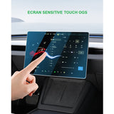 Folie de Sticla Securizata, Vivimall, Compatibila cu Tesla Model 3 / Tesla Model Y, Ecran Frontal, Anti Blue-Ray, 4K Ultra HD, Anti-amprenta, 2.5D, Transparent - vivimall.ro