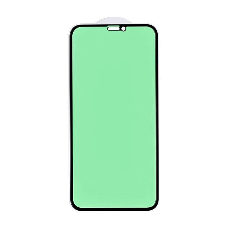 Folie de Sticla Securizata pentru Apple iPhone 15, Vivimall, Lumina Verde Anti-Blue Ray, Auto-Aplicare, Protectie Completa 9D, Verde - vivimall.ro