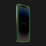 Aplicare folie sticlă iPhone 15 Luminous verde fără bule, proces de instalare pas cu pas
