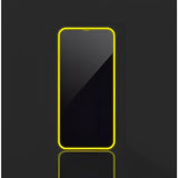 Pachet complet folie sticlă iPhone 15 Luminous galben neon, dimensiuni 11x11x3 cm, grosime 0,2 mm