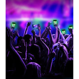 Detaliu margine fosforescentă neon portocaliu folie Vivimall Luminous pentru iPhone 15 Pro Max