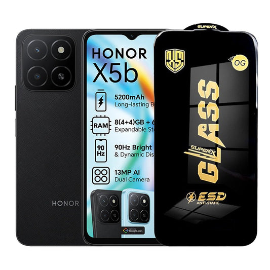 Folie de Protectie pentru Honor X5b, Vivimall, Sticla Securizata ESD, Margini Negre, Rezistenta la Zgirieturi, Antistatica, 0.35 mm, Transparenta - vivimall.ro