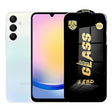 Folie sticlă securizată ESD Samsung Galaxy A25, margini negre, grosime 0.35 mm, vedere frontală