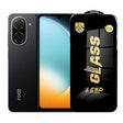 Folie sticlă securizată ESD pentru Xiaomi Poco C71, grosime 0.35 mm, margini negre, vedere frontală