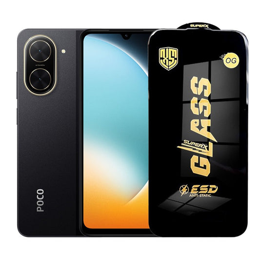 Folie de Protectie pentru Xiaomi Poco C71, Vivimall, Sticla Securizata ESD, Margini Negre, Rezistenta la Zgirieturi, Antistatica, 0.35 mm, Transparenta - vivimall.ro