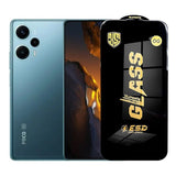 Folie sticlă securizată ESD pentru Xiaomi Poco F5, margini negre, 0.35 mm, vedere frontală