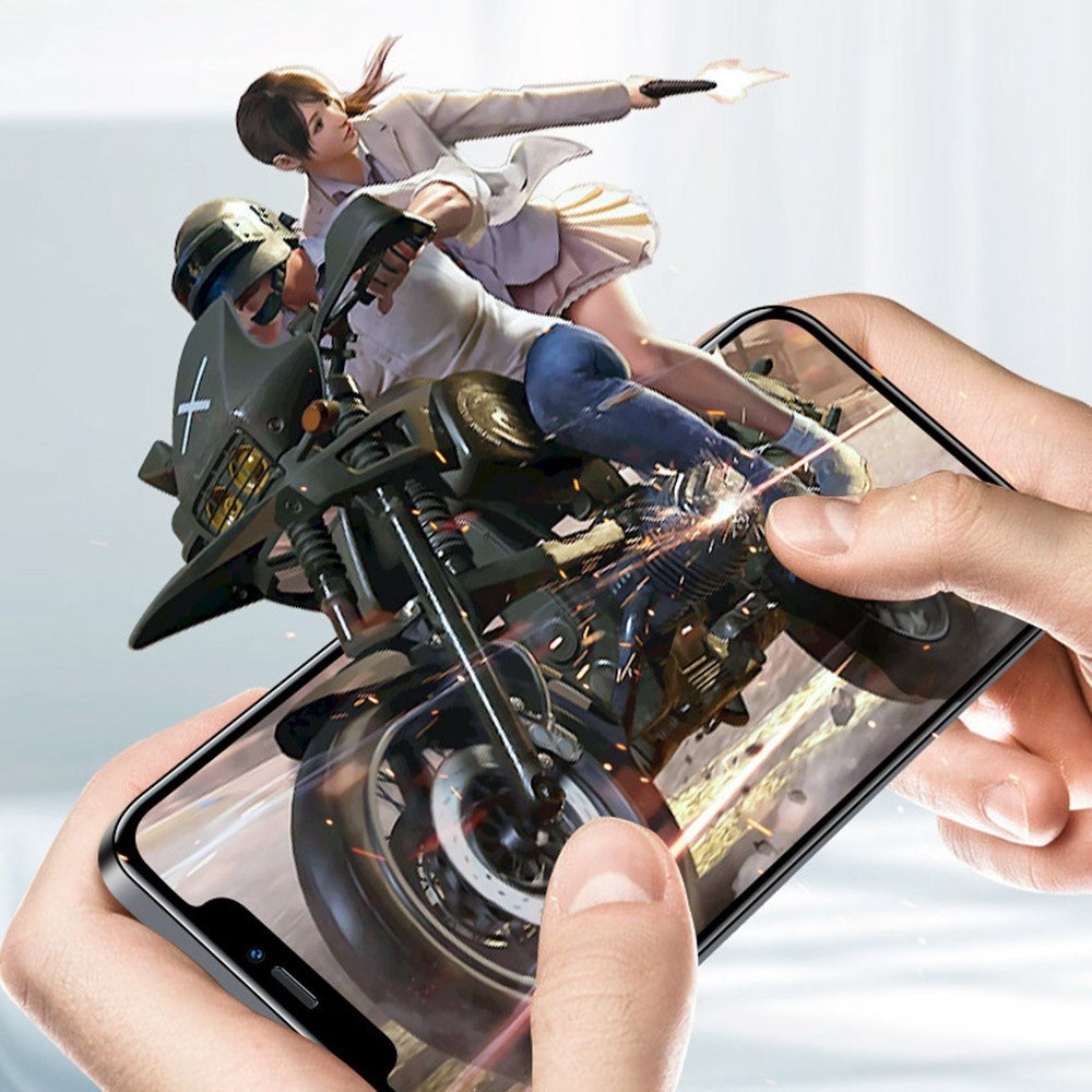 Folie de Protectie, Flippy, compatibila cu Apple iPhone 14 Pro Max, Electrostatica, Sticla Securizata, Top Glass, Anti-static, Negru - vivimall.ro