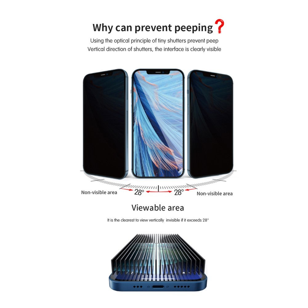 Folie de Protectie, Flippy, compatibila cu Apple iPhone 14, Privacy 360, Duritate 9H, Protectie Completa, Sticla Securizata, Transparenta - vivimall.ro