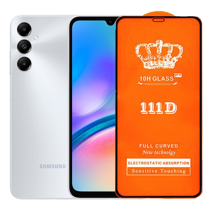 Folie sticlă securizată Samsung Galaxy A05S, Full Cover 111D, 10H, margini negre, vedere frontală