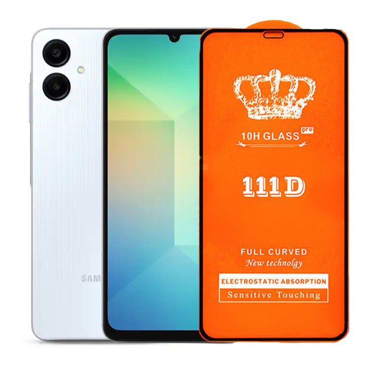 Folie Securizata pentru Samsung Galaxy A06, Flippy, Sticla de Protectie Compatibila cu Samsung Galaxy A06, Full Cover Series 111D, 10H GLASS, Margini Negre, Transparent - vivimall.ro