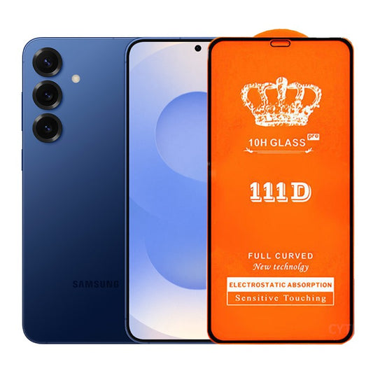 Folie Securizata pentru Samsung Galaxy S25 Plus, Vivimall, Sticla de Protectie Compatibila cu Samsung Galaxy S25 Plus, Full Cover Series 111D, 10H GLASS, Margini Negre, Transparent - vivimall.ro