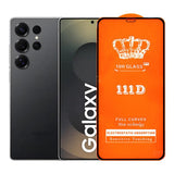 Folie sticlă Samsung Galaxy S25 Ultra, Full Cover 111D, 10H, margini negre – vedere frontală