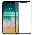 Folie sticlă securizată Full Face 9H pentru Apple iPhone X, culoare negru, vedere frontală
