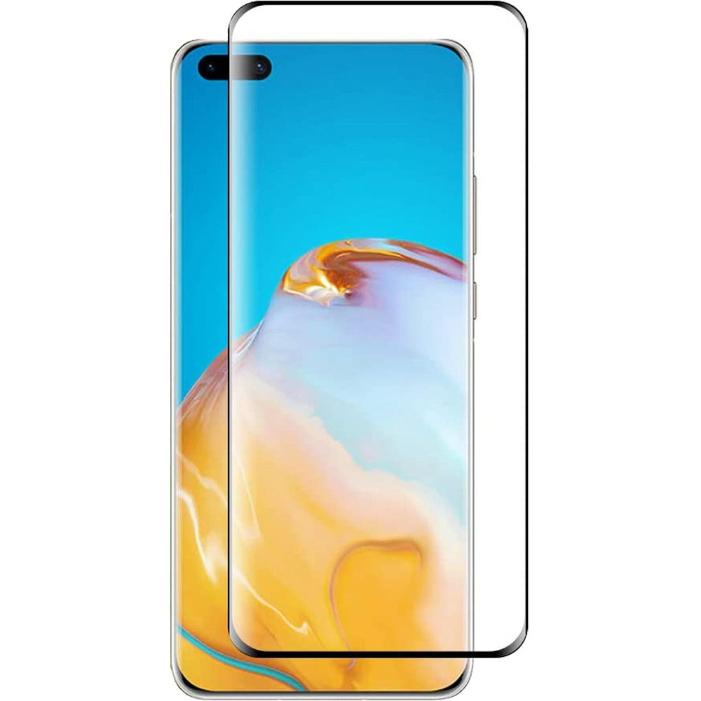 Folie Sticla Curbata Huawei P40 Pro Full Glue Negru - vivimall.ro