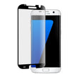 Folie sticlă securizată curbată Full Face pentru Samsung Galaxy S7 Edge, contur negru, vedere frontală