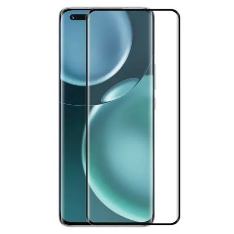 Folie sticlă curbată Full Glue Honor Magic 5 Pro 5G, ramă neagră, vedere frontală, duritate 9H