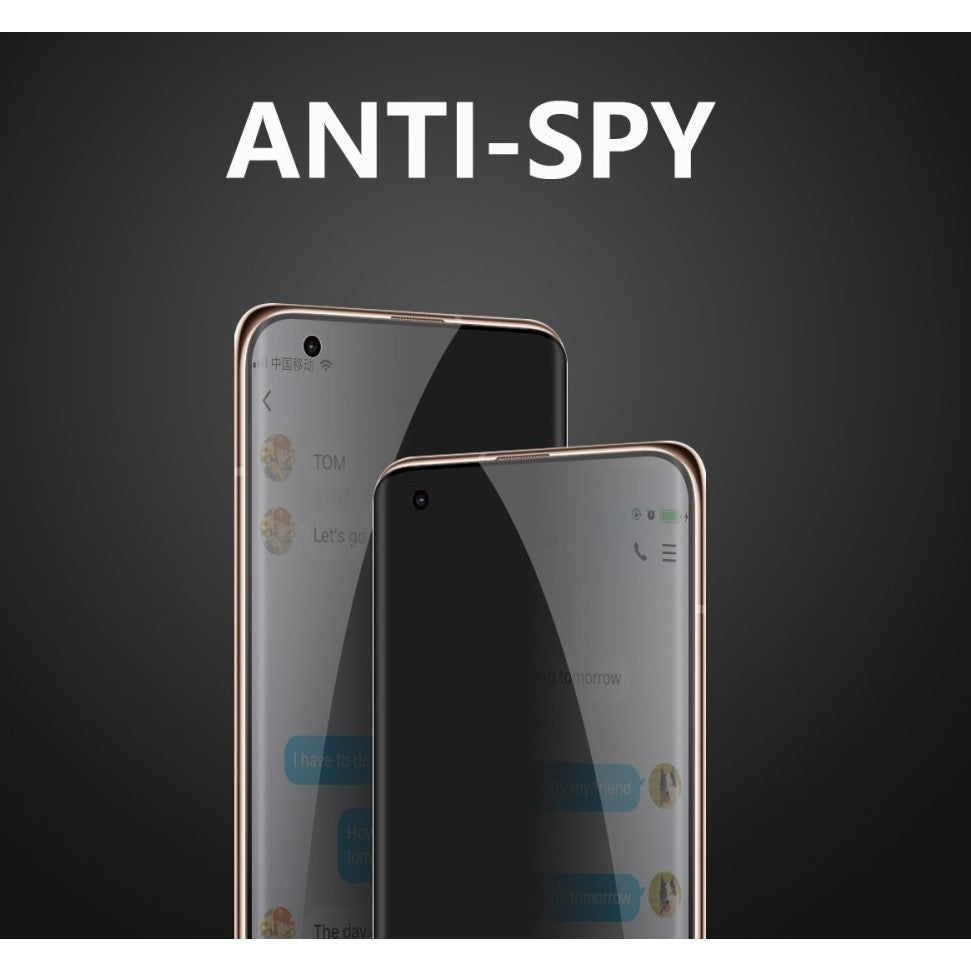 Folie Sticla curbata securizata Flippy compatibila cu Samsung S21 Ultra Full Glue Privacy Negru - vivimall.ro