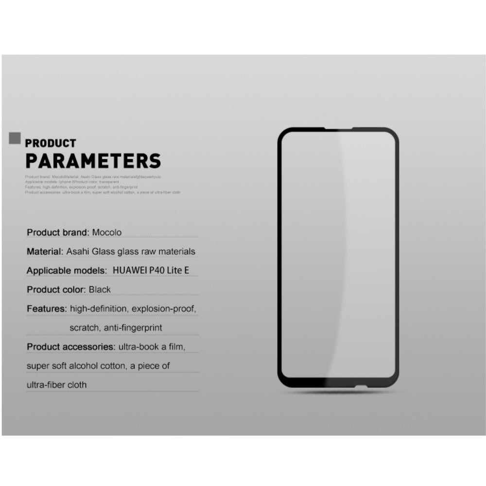 Folie Sticla Flippy® compatibila cu Huawei Y7P 2020 111D Negru - vivimall.ro