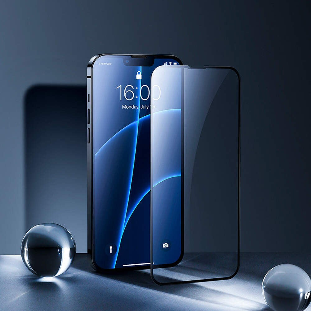 Folie Sticla Flippy® pentru Apple iPhone 13 Pro Max 111D Negru - vivimall.ro