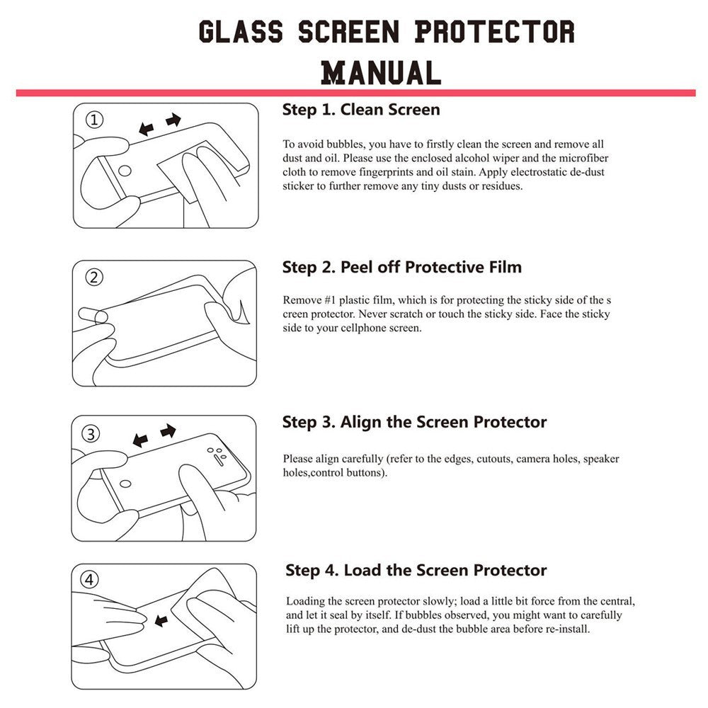 Folie Sticla Flippy® pentru Apple iPhone 6 111D Negru - vivimall.ro