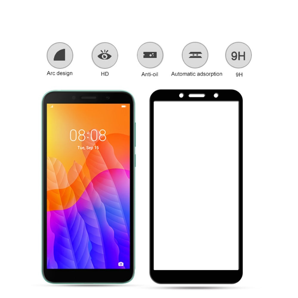 Folie Sticla Flippy® pentru Huawei Y5P 2020 111D Negru - vivimall.ro