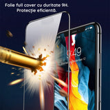 Folie Sticla Flippy pentru Samsung A34 5G, Transparenta HD, 9H, 111D, Margini negre - vivimall.ro