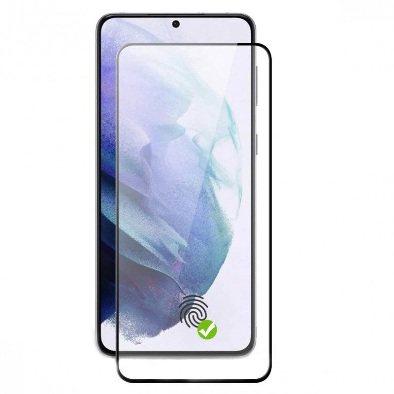 Folie sticlă 111D pentru Samsung Galaxy S23 Plus, margini negre, vedere frontală aplicată pe telefon