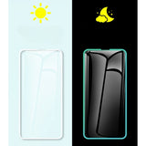 Folie Sticla Securizata Flippy,  Luminous, compatibila cu Apple iPhone 12 Pro, Margine fosforescenta verde - vivimall.ro