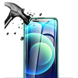 Folie Sticla Securizata Flippy,  Luminous, compatibila cu Apple iPhone 13, Margine fosforescenta verde - vivimall.ro