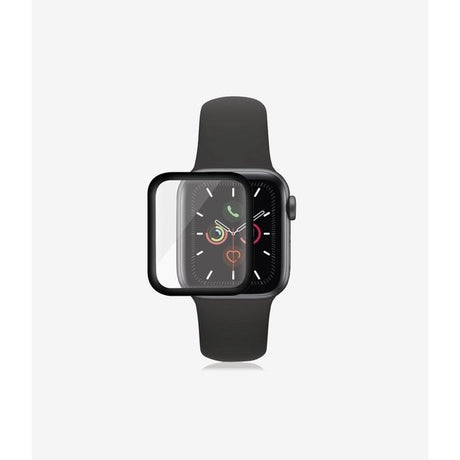 Folie Sticla pentru Apple Watch Series 2/3 38 mm adeziv pe margine Negru - vivimall.ro