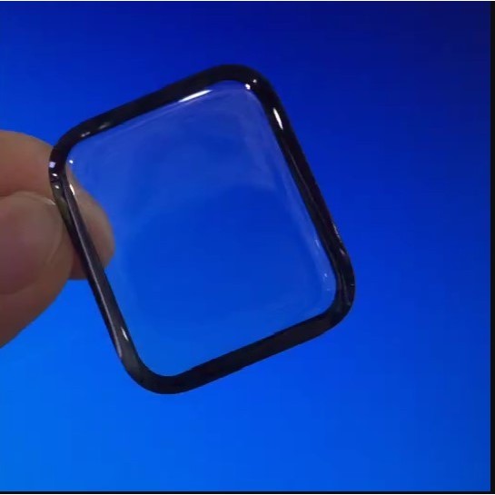 Folie Sticla pentru Apple Watch Series 2/3 38 mm adeziv pe margine Negru - vivimall.ro