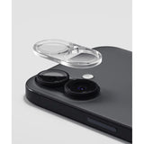 Folie sticlă transparentă 3D pentru camera iPhone 16 Plus, claritate HD, vedere unghi lateral